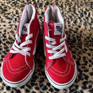 Vans Kids Red High-Top Sneakers